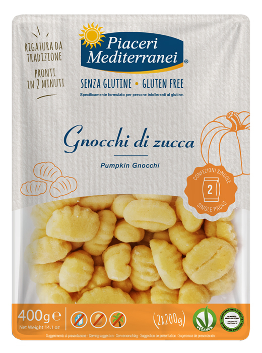 PIACERI MEDITERRANEI GNOCCHI DI ZUCCA 400 G - Farmafamily.it