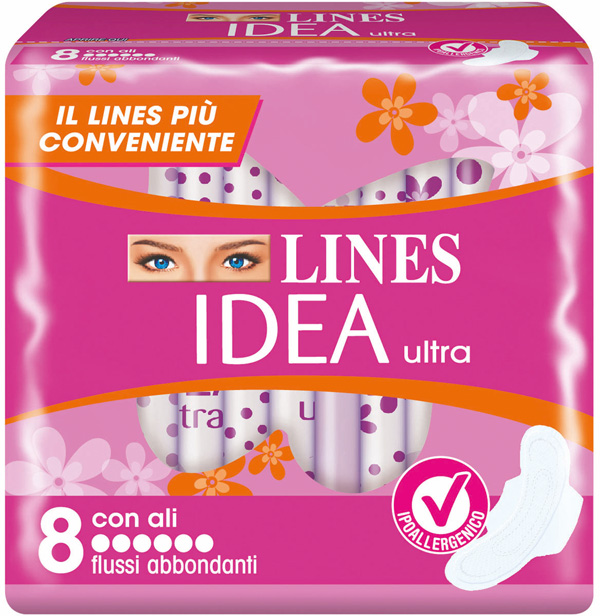IDEA ULTRA ASSORBENTE FLUSSI ABBONDANTI CON ALI 8 PEZZI - Farmafamily.it