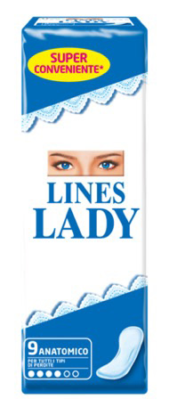 LINES LADY ASSORBENTE ANATOMICO 9 PEZZI - Farmafamily.it