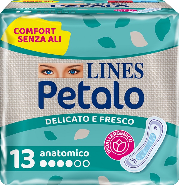LINES PETALO BLU ASSORBENTE ANATOMICO 13 PEZZI - Farmafamily.it