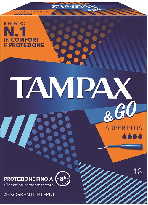 TAMPAX &GO ASSORBENTE INTERNO SUPER PLUS 18 PEZZI - Farmafamily.it