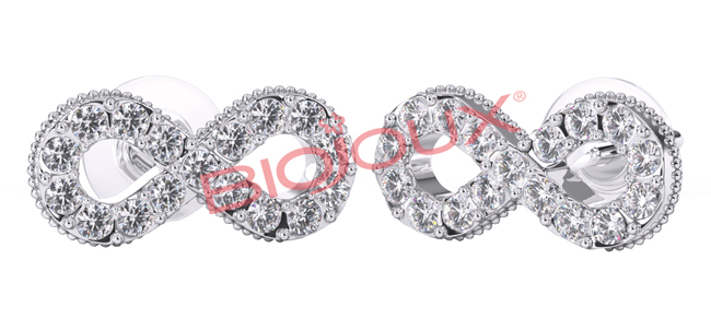 ORECCHINI POST FORATURA INFINITY CRYSTALS BJT987 - Farmafamily.it