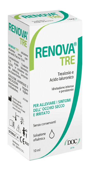 RENOVA TRE COLLIRIO A BASE DI TREALOSIO E ACIDO IALURONICO 10 ML SENZA CONSERVANTI - Farmafamily.it