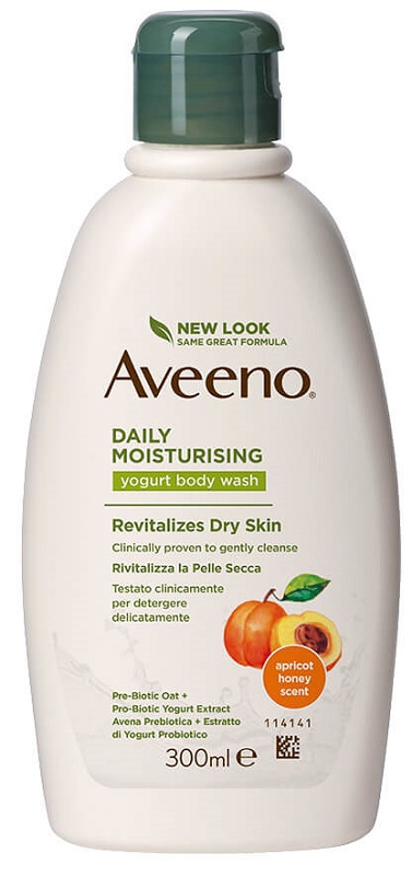 AVEENO BAGNO DOCCIA YOGURT ALBICOCCA & MIELE 300 ML - Farmafamily.it