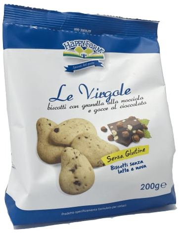 HAPPY FARM VIRGOLE GOCCE CIOCCOLATA E GRANELLA NOCCIOLE 200 G - Farmafamily.it