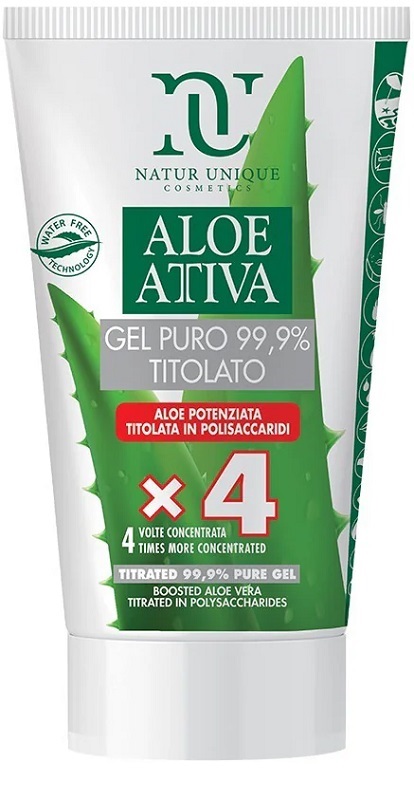 NATUR UNIQUE ALOE ATTIVA GEL PURO TITOLATO 99,9% 50 ML - Farmafamily.it