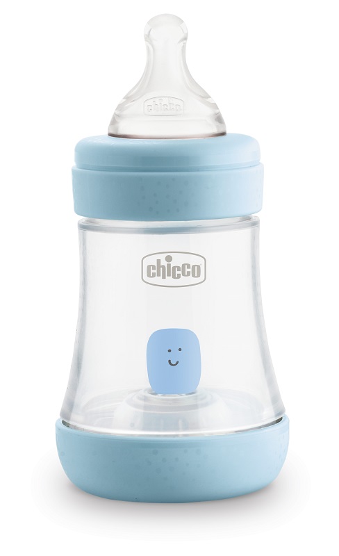 CHICCO BIBERON PERFECT 5 BOY 150 ML IN SILICONE 1 FORO - Farmafamily.it