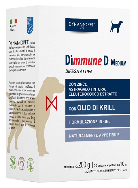 DIMMUNE D MEDIUM CANI 20 BUSTINE APPETIBILI DA 10 G - Farmafamily.it