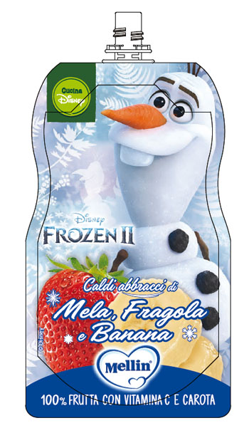 POUCH DISNEY FROZEN MELA FRAGOLA BANANA 110 G - Farmafamily.it