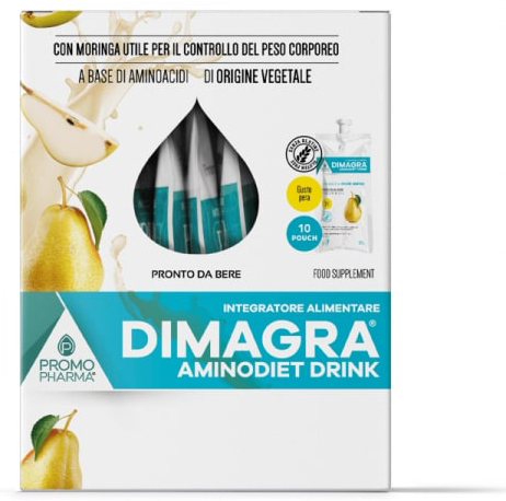 DIMAGRA AMINODIET DRINK PERA 10 POUCH DA 80 G - Farmafamily.it