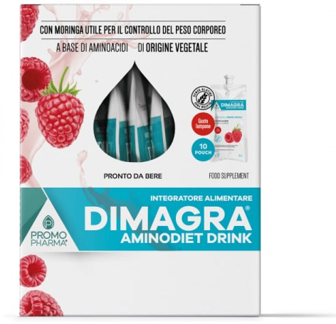 DIMAGRA AMINODIET DRINK LAMPONE 10 POUCH DA 80 G - Farmafamily.it