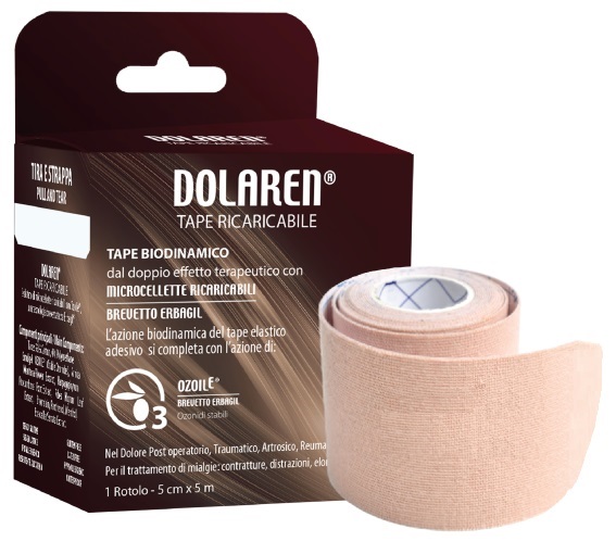 DOLAREN TAPE RICARICABILE CEROTTO TERAPEUTICO BEIGE CM 5X5 M IN ROTOLO - Farmafamily.it