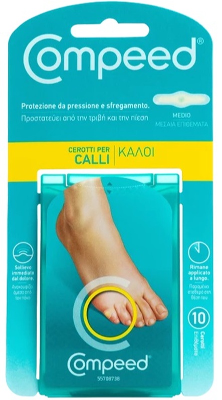 COMPEED CEROTTI PER CALLI MEDIO 10 PEZZI - Farmafamily.it