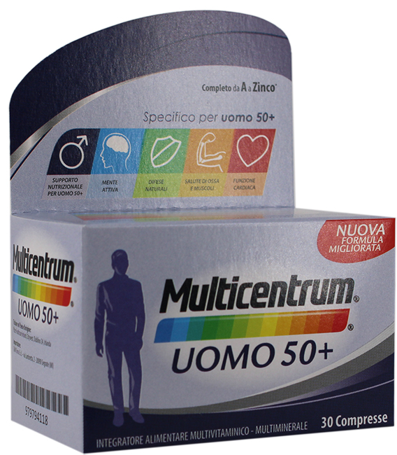 MULTICENTRUM UOMO 50+ 30 COMPRESSE - Farmafamily.it