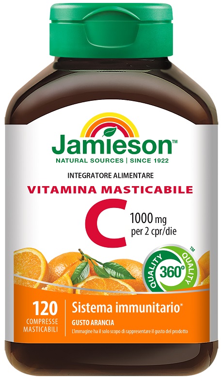JAMIESON VITAMINA C 1000 MASTICABILE ARANCIA 120 COMPRESSE - Farmafamily.it