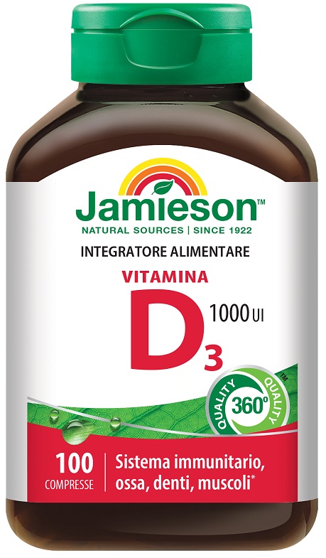 JAMIESON VITAMINA D3 1000 100 COMPRESSE - Farmafamily.it