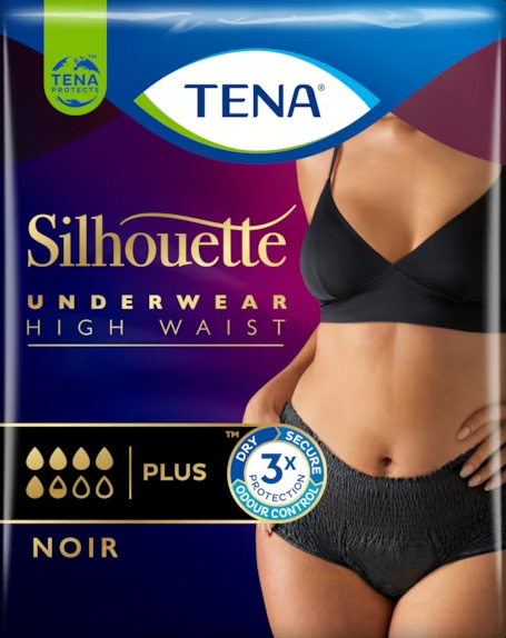 PANNOLONE A MUTANDINA ASSORBENTE TENA SILHOUETTE NOIR M VITA ALTA 9 PEZZI - Farmafamily.it