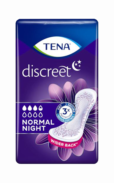ASSORBENTE TENA DISCREET NORMAL NIGHT 10 PEZZI - Farmafamily.it