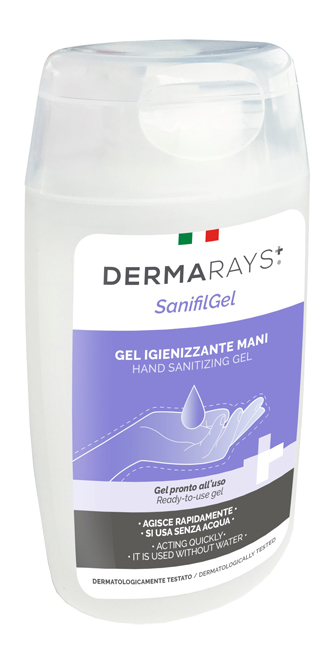 DERMARAYS SANIFIL GEL IGIENIZZANTE MANI PRONTO ALL'USO ALCOOL 80% 100 ML - Farmafamily.it