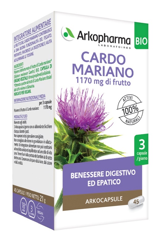ARKO CAPSULE CARDO MARIANO 45 CAPSULE BIO - Farmafamily.it