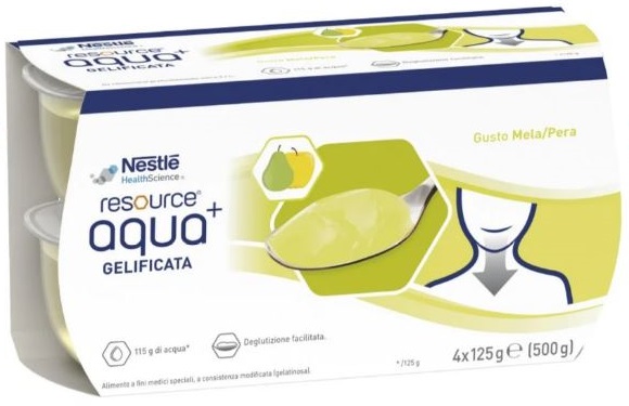RESOURCE AQUA ACQUA GELIFICATA+APPLEPEAR CUP 6 4X125 G - Farmafamily.it
