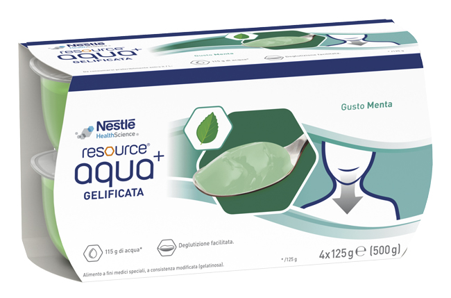 RESOURCE AQUA ACQUA GELIFICATA+MINT CUP 6 4X125 G - Farmafamily.it