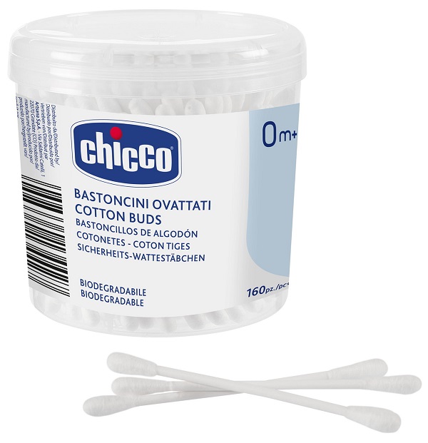 CHICCO BASTONCINI COTONATI 160 PEZZI - Farmafamily.it