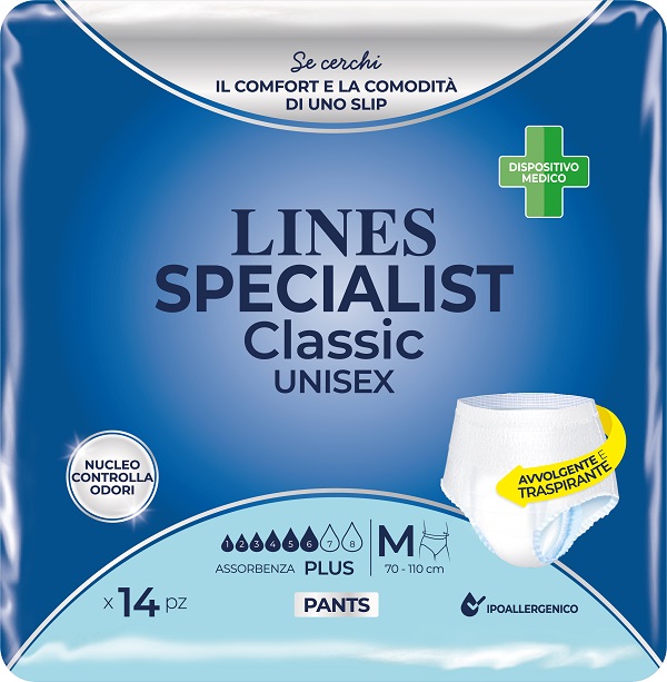 LINES SPECIALIST CLASSIC PANTS PLUS M 14 PEZZI - Farmafamily.it