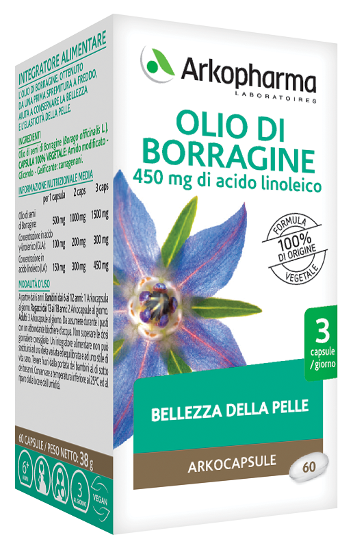 ARKOPHARMA OLIO DI BORRAGINE 60 PERLE - Farmafamily.it