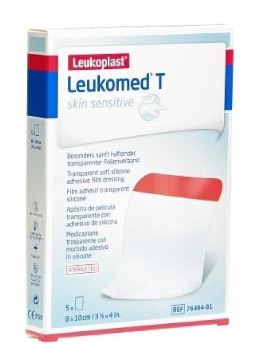 LEUKOMED T SKIN SENSITIVE MEDICAZIONE POST-OPERATORIA TRASPARENTE CON MASSA ADESIVA IN SILICONE 8X10 CM 5 PEZZI - Farmafamily.it
