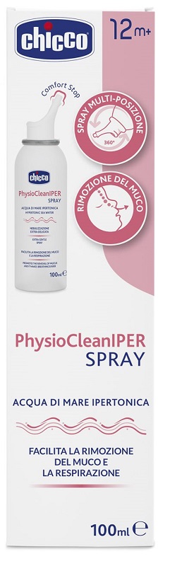 CHICCO PHYSIOCLEAN SOLUZIONE IPERTONICA SPRAY 100 ML - Farmafamily.it
