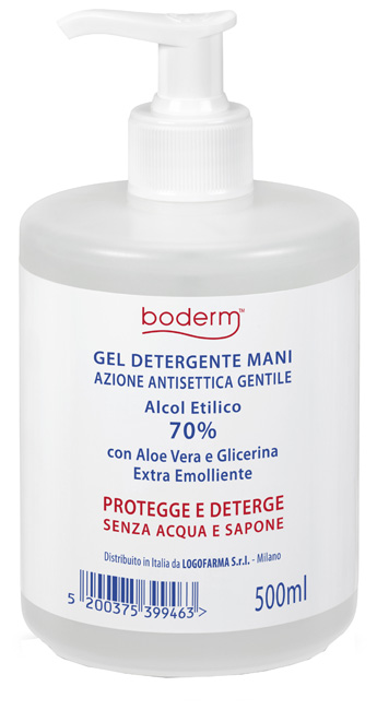 BODERM HAND CLEANSING GEL 70% 500 ML CON DISPENSER - Farmafamily.it