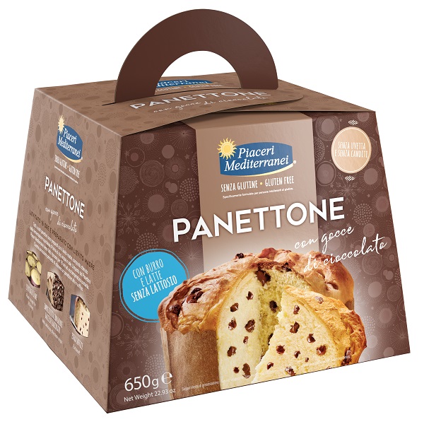 PIACERI MEDITERRANEI PANETTONE GOCCE DI CIOCCOLATO 650 G - Farmafamily.it