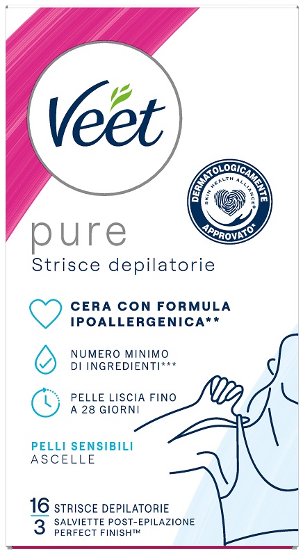 VEET STRISCE ASCELLE IPOALLERGENICHE 16 PEZZI - Farmafamily.it