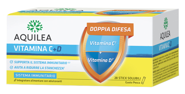 AQUILEA VITAMINA C+D 28 BUSTINE STICK - Farmafamily.it