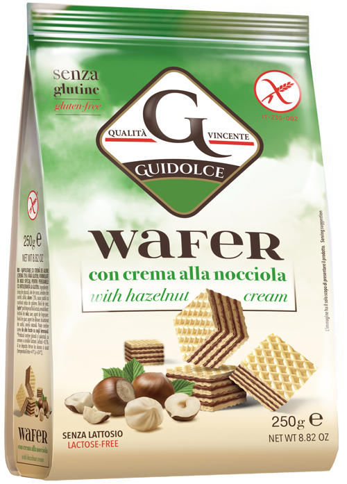 WAFER CON CREMA ALLA NOCCIOLA 250 G - Farmafamily.it