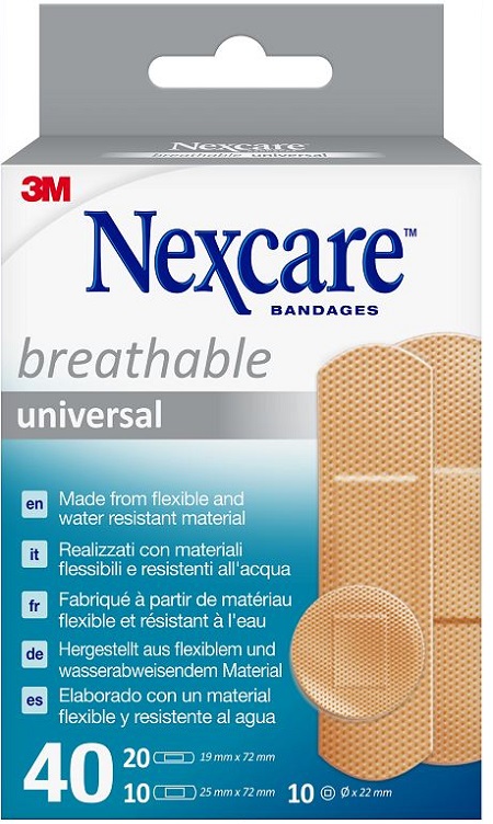 CEROTTO PREPARATO 3M NEXCARE UNIVERSAL N0340AS ASSORTITI 20 CEROTTI 19X72MM + 10 CEROTTI 25X72MM + 10 CEROTTI TONDI 22,5MM - Farmafamily.it