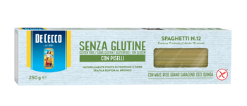 DE CECCO SPAGHETTI N12 CON PISELLI 250 G - Farmafamily.it