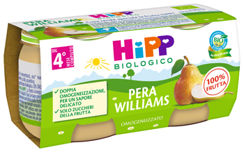 HIPP BIO OMOGENEIZZATO PERA WILLIAMS 2 X 80 G - Farmafamily.it