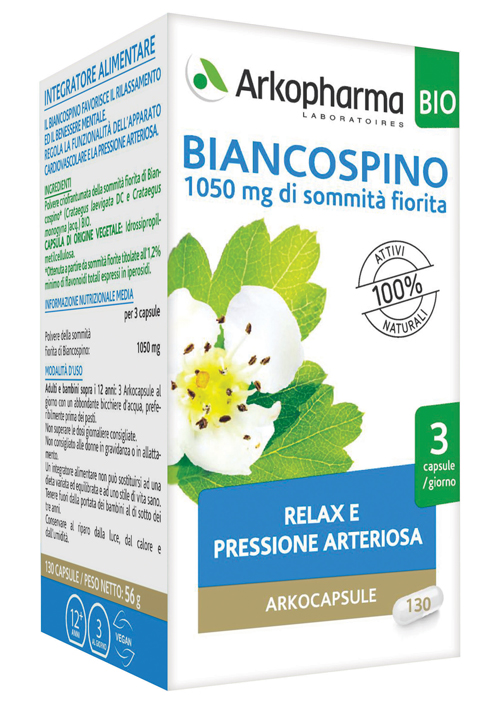 ARKO CAPSULE BIANCOSPINO BIO 130 CAPSULE - Farmafamily.it