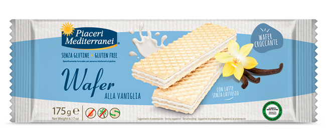 PIACERI MEDITERRANEI WAFER VANIGLIA 175 G - Farmafamily.it