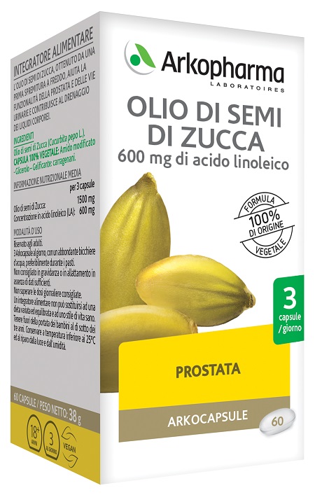 ARKO CAPSULE OLIO SEMI ZUCCA 60 CAPSULE - Farmafamily.it