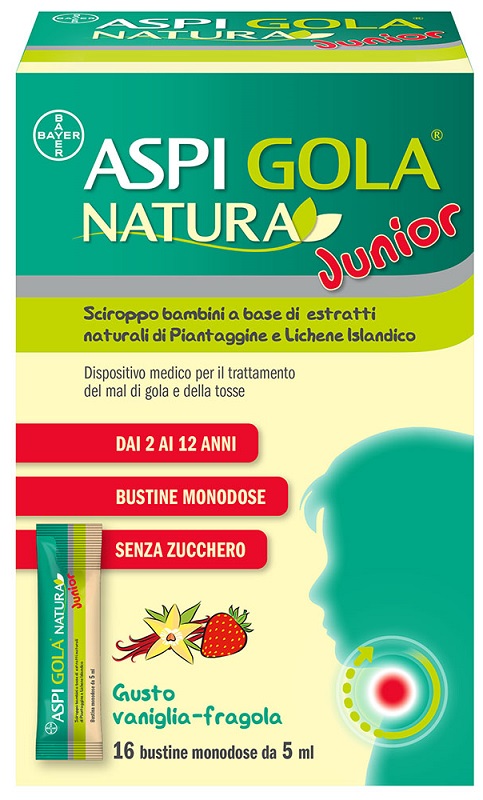 ASPI GOLA NATURA JUNIOR 16 BUSTINE MONODOSE DA 5 ML - Farmafamily.it
