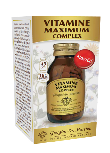 VITAMINE MAXIMUM COMPLEX 180 PASTIGLIE - Farmafamily.it