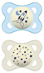 MAM SUCCHIETTO ORIGINAL NIGHT 2-6 MESI SILICONE MASCHIO 2 PEZZI - Farmafamily.it