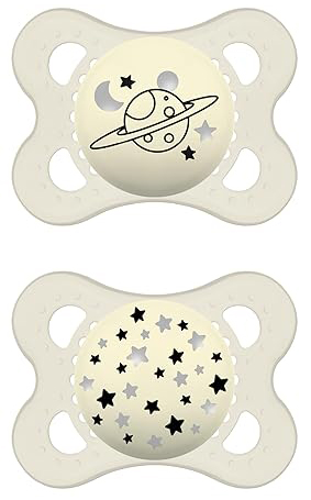 MAM SUCCHIETTO ORIGINAL NIGHT 2-6 MESI SILICONE NEUTRO 2 PEZZI - Farmafamily.it