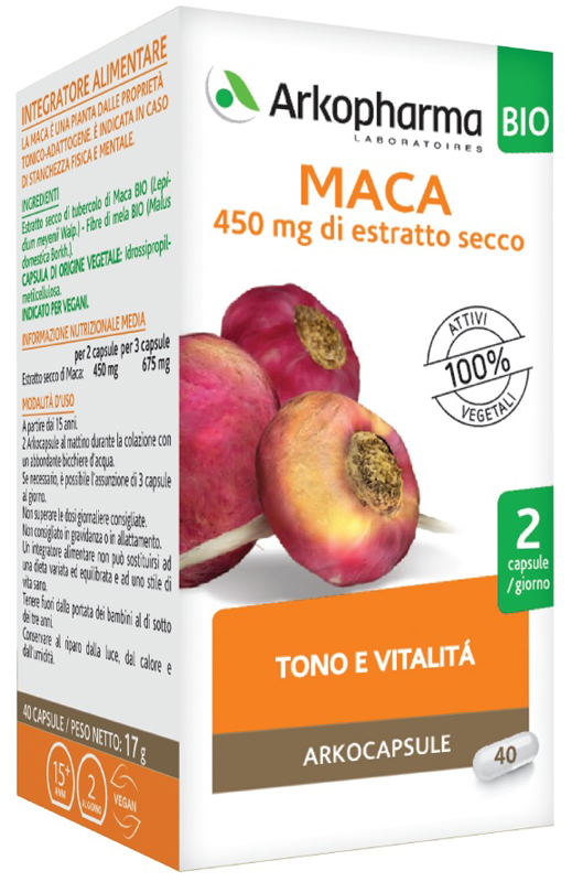 ARKO CAPSULE MACA BIO 40 CAPSULE - Farmafamily.it
