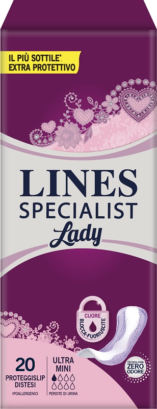 PANNOLONE SAGOMATO LINES SPECIALIST ULTRAMINI 20 PEZZI - Farmafamily.it