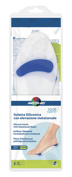 MASTER-AID FOOT CARE SOLETTA SILICONICA MEDIUM 39-40 EU ELEV METATARSO - Farmafamily.it