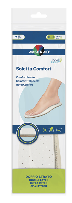 MASTER-AID FOOTCARE SOLETTA COMFORT RITAGLIABILE 2 PEZZI - Farmafamily.it